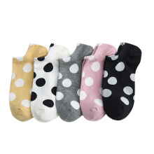 Dots women cartoon low cut socks cotton breathable anti-slip socks girls summer quick dry socks wholesale factory